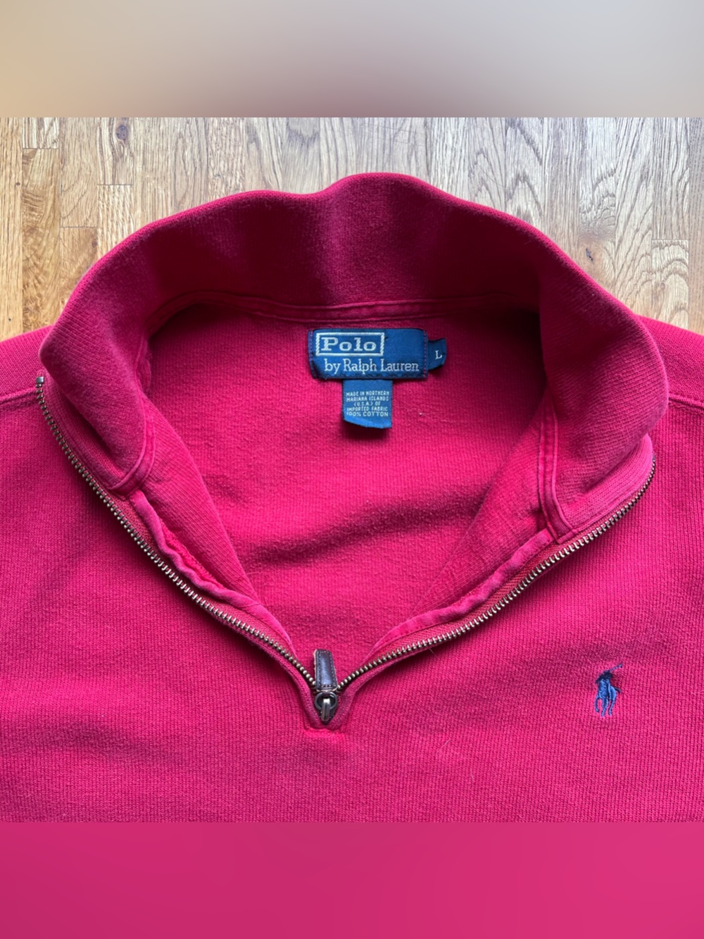 Vintage Men’s Red Polo Ralph Lauren Quarter Zip